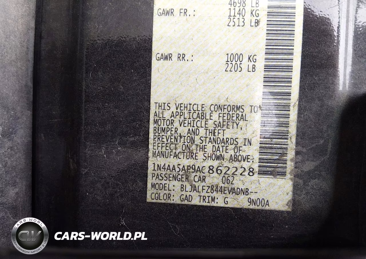 2010 Nissan Maxima 3.5 Sv VIN:1N4AA5AP9AC862228 - 9