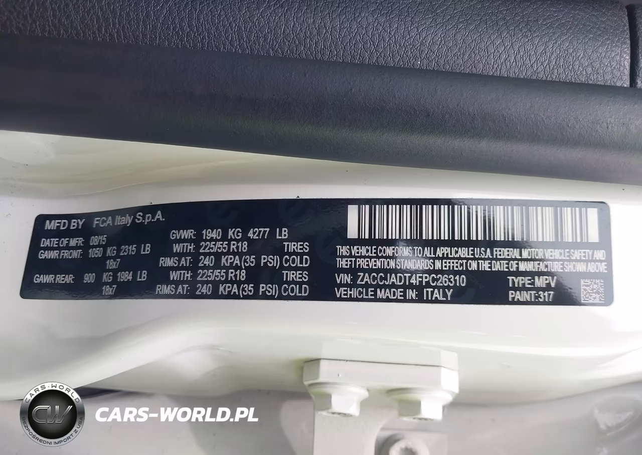 2015 Jeep Renegade Limited VIN:ZACCJADT4FPC26310 - 9
