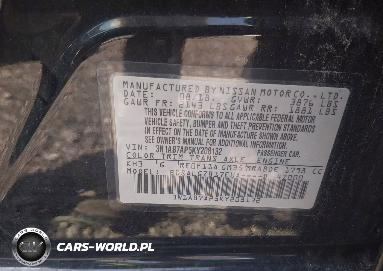 2019 Nissan Sentra Sl VIN:3N1AB7AP5KY208132 - 9