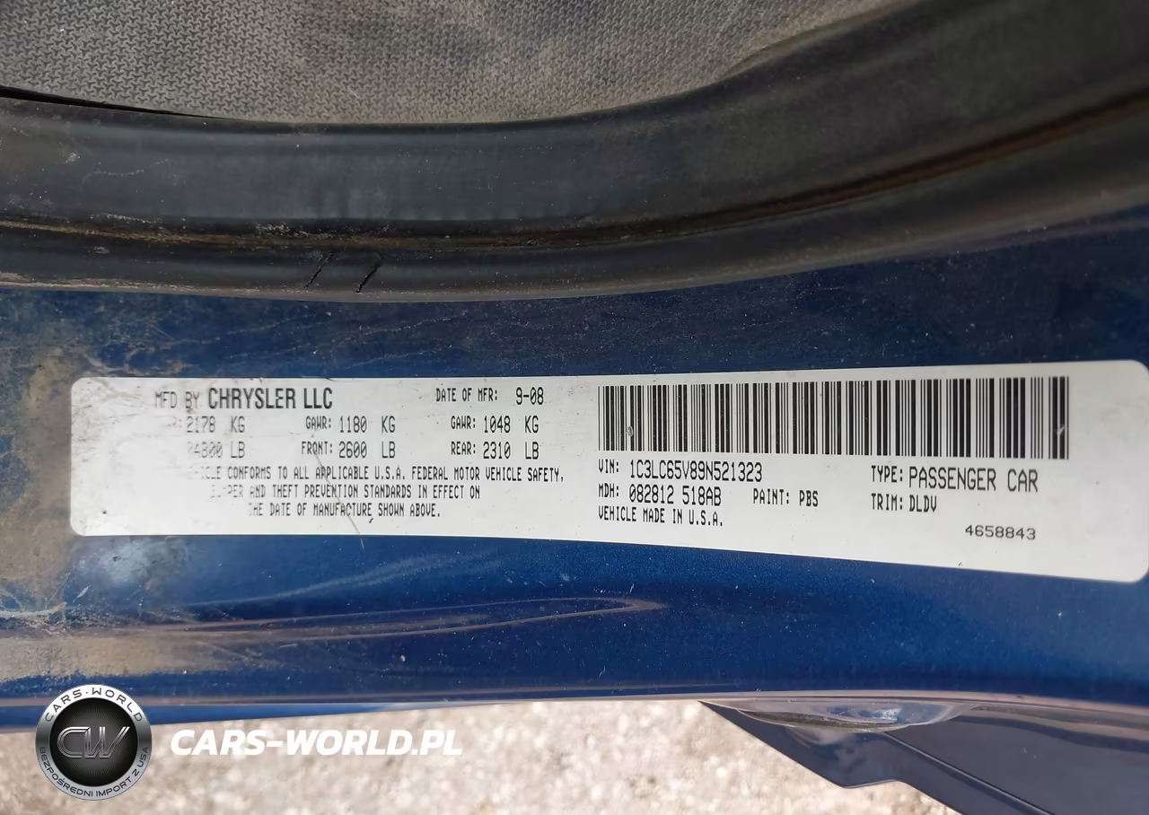 2009 Chrysler Sebring Limited VIN:1C3LC65V89N521323 - 9