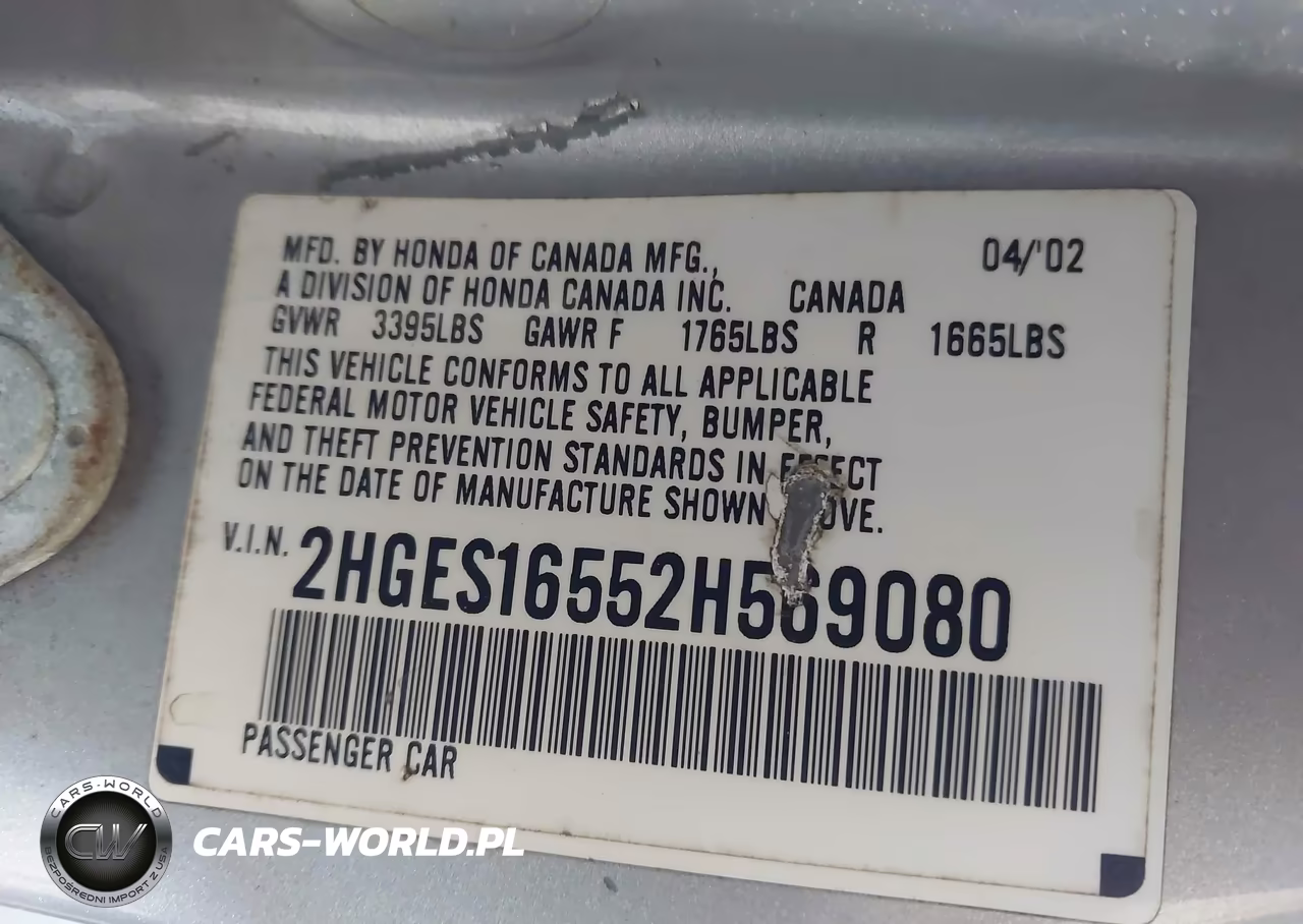 2002 Honda Civic Lx VIN:2HGES16552H569080 - 9
