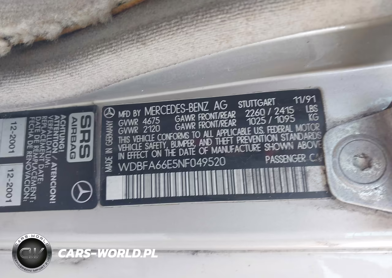 1992 Mercedes-Benz 500 Sl VIN:WDBFA66E5NF049520 - 9