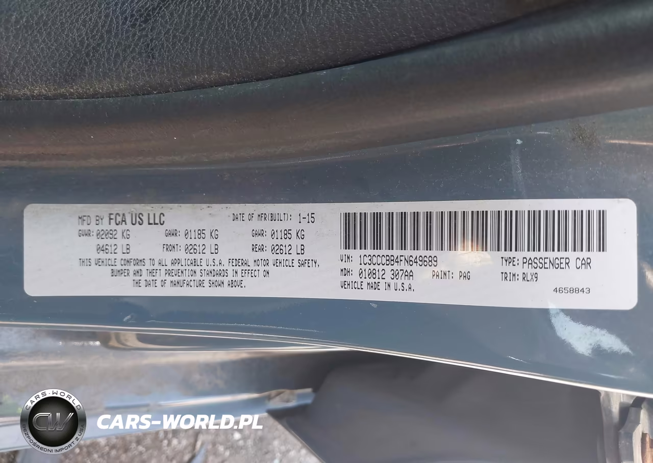 2015 Chrysler 200 S VIN:1C3CCCBB4FN649689 - 9