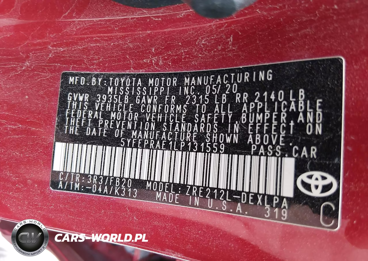 2020 Toyota Corolla Le VIN:5YFEPRAE1LP131559 - 9