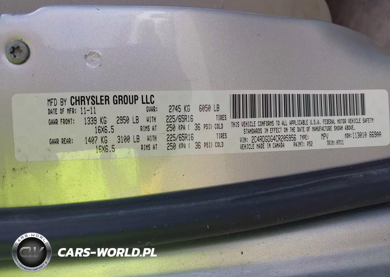 2012 Dodge Grand Caravan Crew VIN:2C4RDGDG4CR205956 - 9