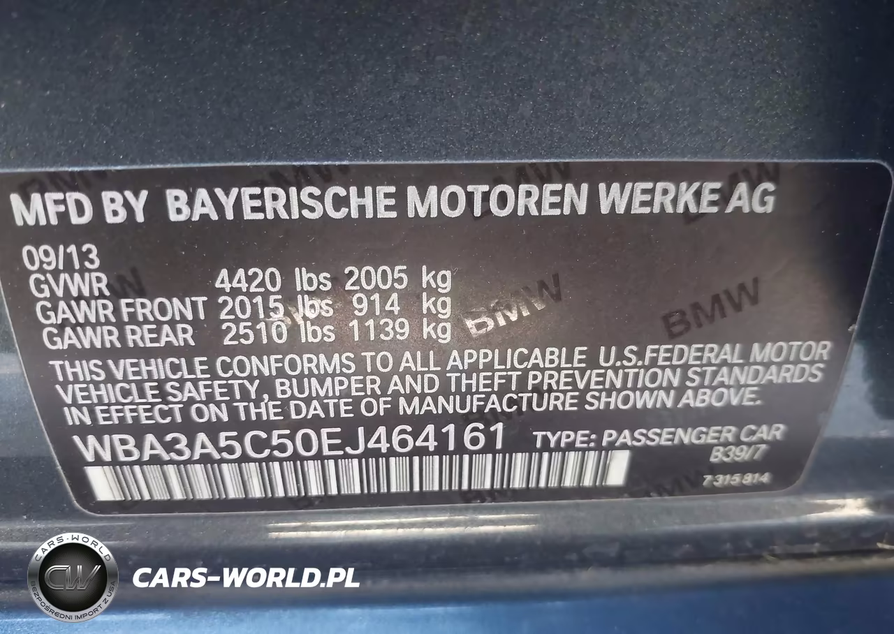 2014 BMW 328I VIN:WBA3A5C50EJ464161 - 9