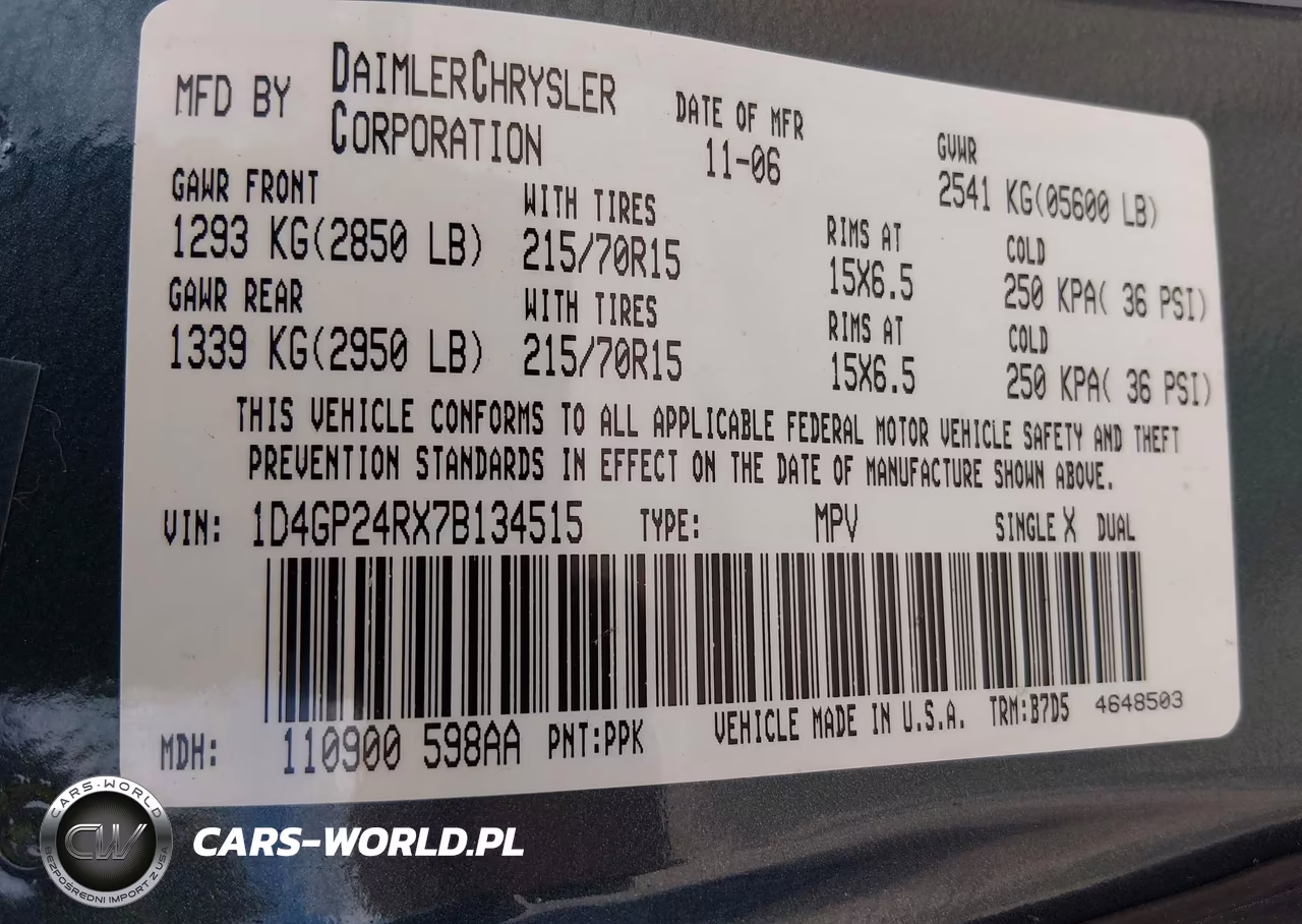 2007 Dodge Grand Caravan Se VIN:1D4GP24RX7B134515 - 9