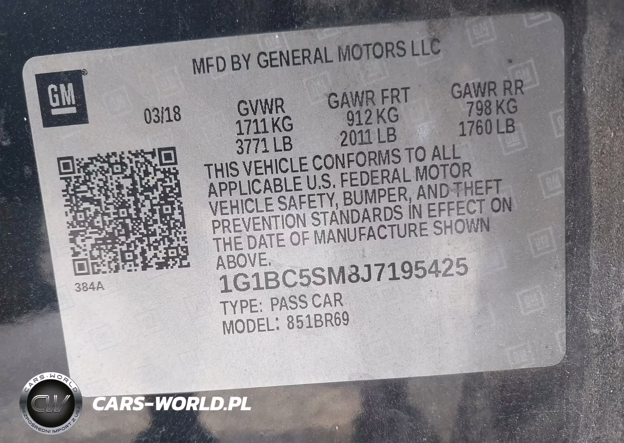 2018 Chevrolet Cruze Ls Auto VIN:1G1BC5SM8J7195425 - 9