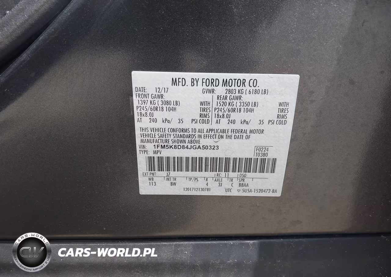 2018 Ford Explorer Xlt VIN:1FM5K8D84JGA50323 - 9