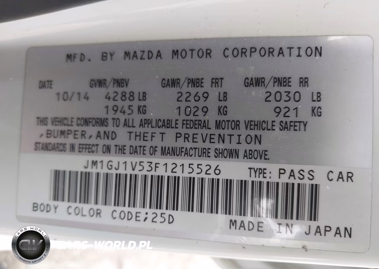 2015 Mazda 6 Touring VIN:JM1GJ1V53F1215526 - 9