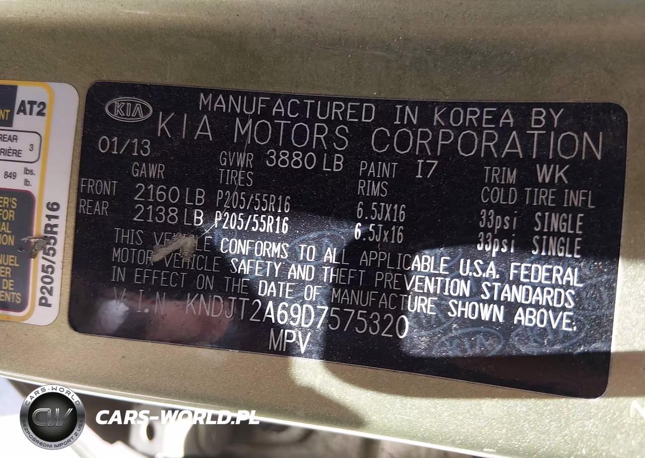 2013 Kia Soul + VIN:KNDJT2A69D7575320 - 9