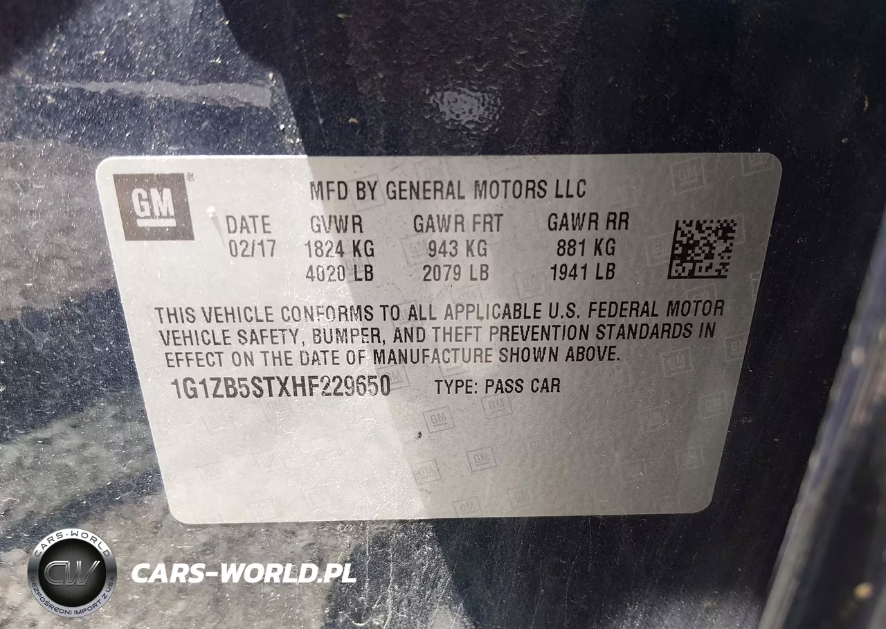 2017 Chevrolet Malibu Ls VIN:1G1ZB5STXHF229650 - 9