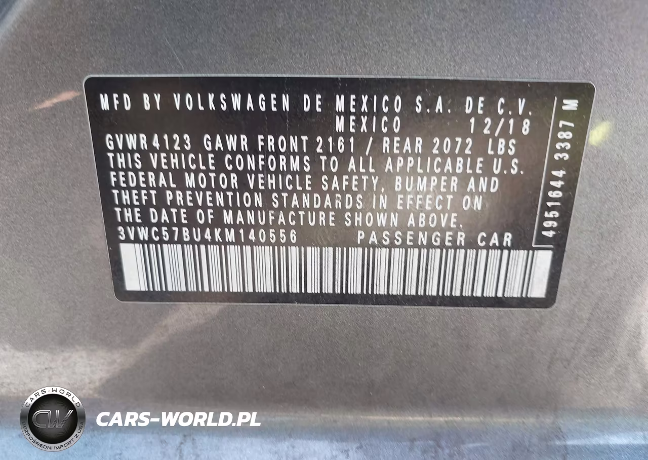 2019 Volkswagen Jetta 1.4T R-Line-1.4T S-1.4T Se VIN:3VWC57BU4KM140556 - 9