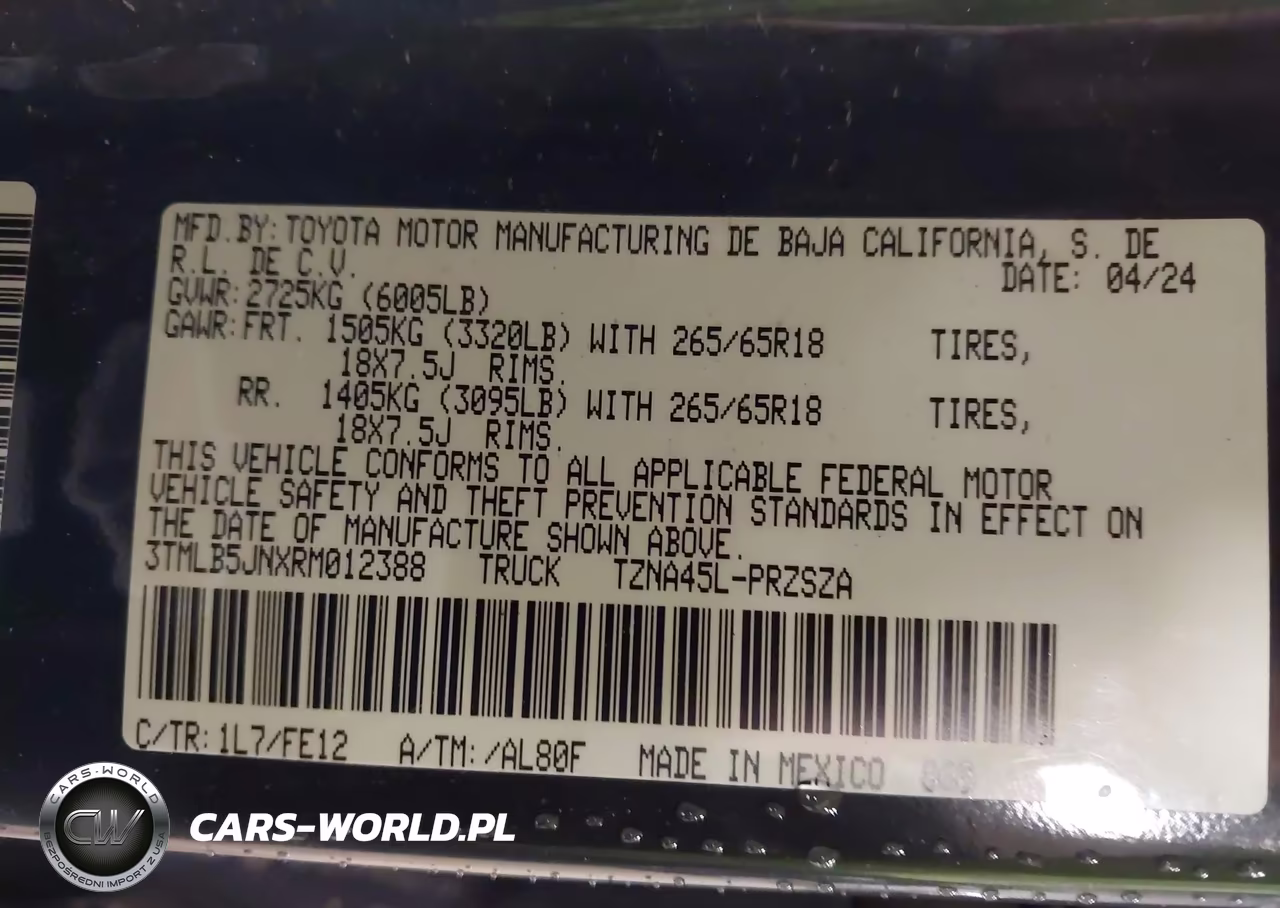 2024 Toyota Tacoma Trd Sport VIN:3TMLB5JNXRM012388 - 9