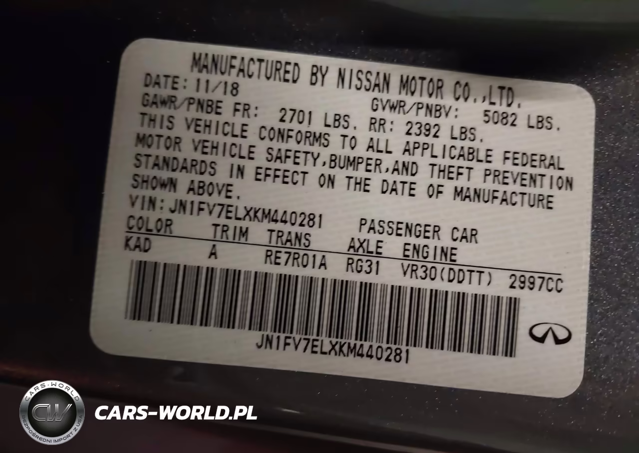 2019 Infiniti Q60 3.0T Red Sport 400 VIN:JN1FV7ELXKM440281 - 9