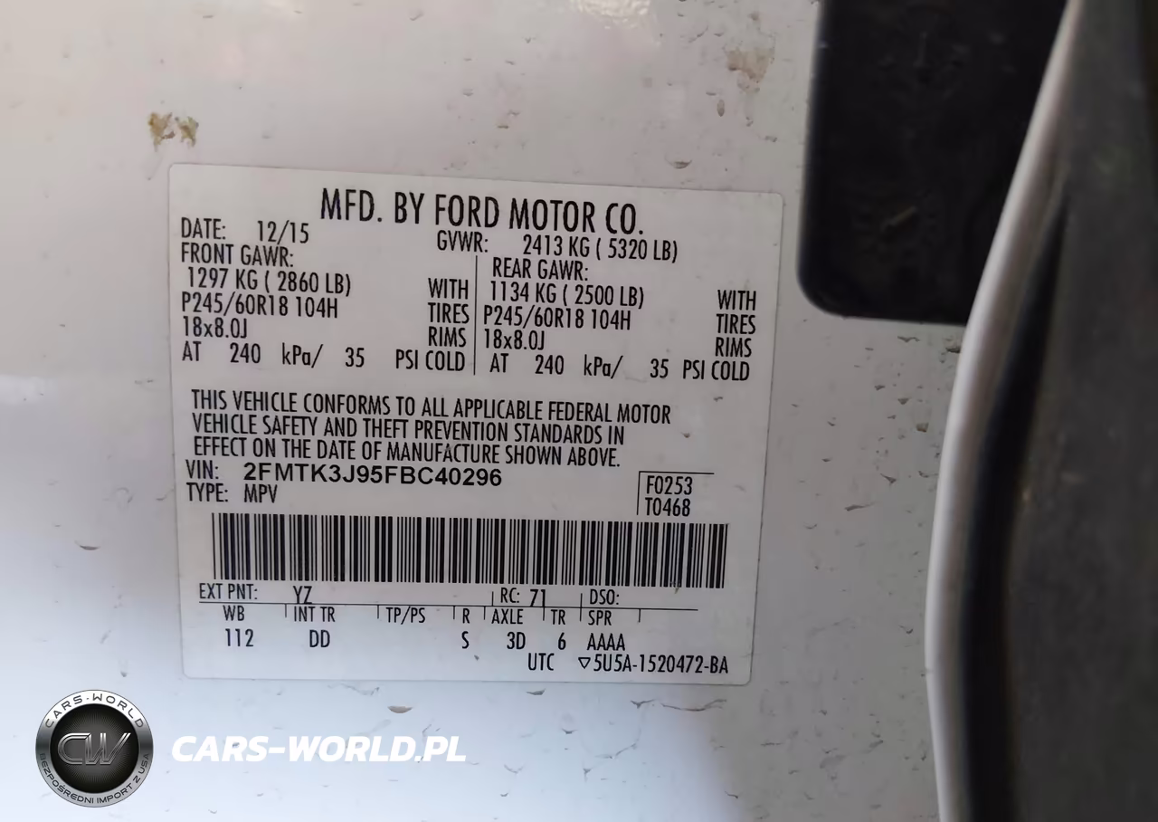 2015 Ford Edge Sel VIN:2FMTK3J95FBC40296 - 9