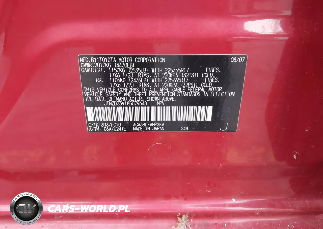 2008 Toyota Rav4 VIN:JTMZD33V185079648 - 9