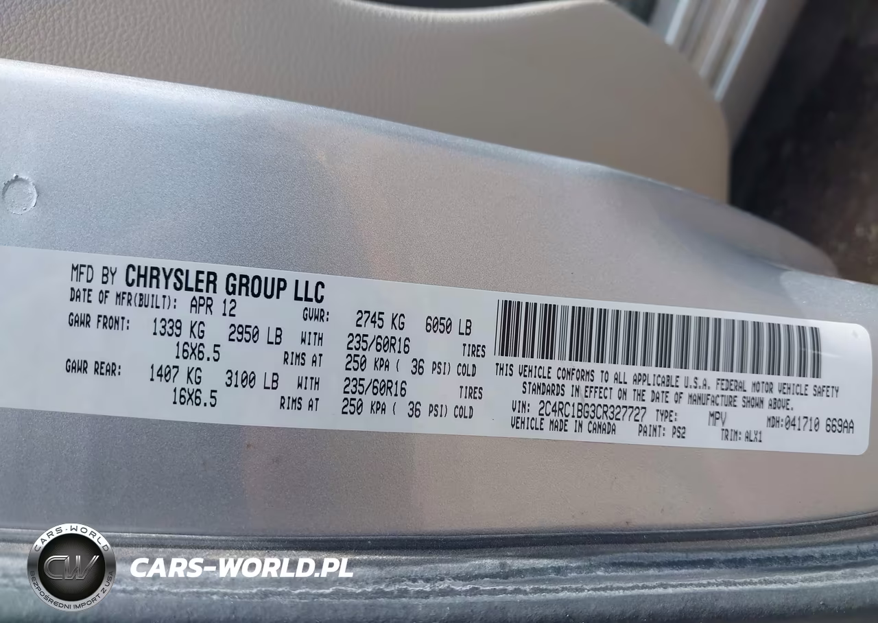 2012 Chrysler Town & Country Touring VIN:2C4RC1BG3CR327727 - 9