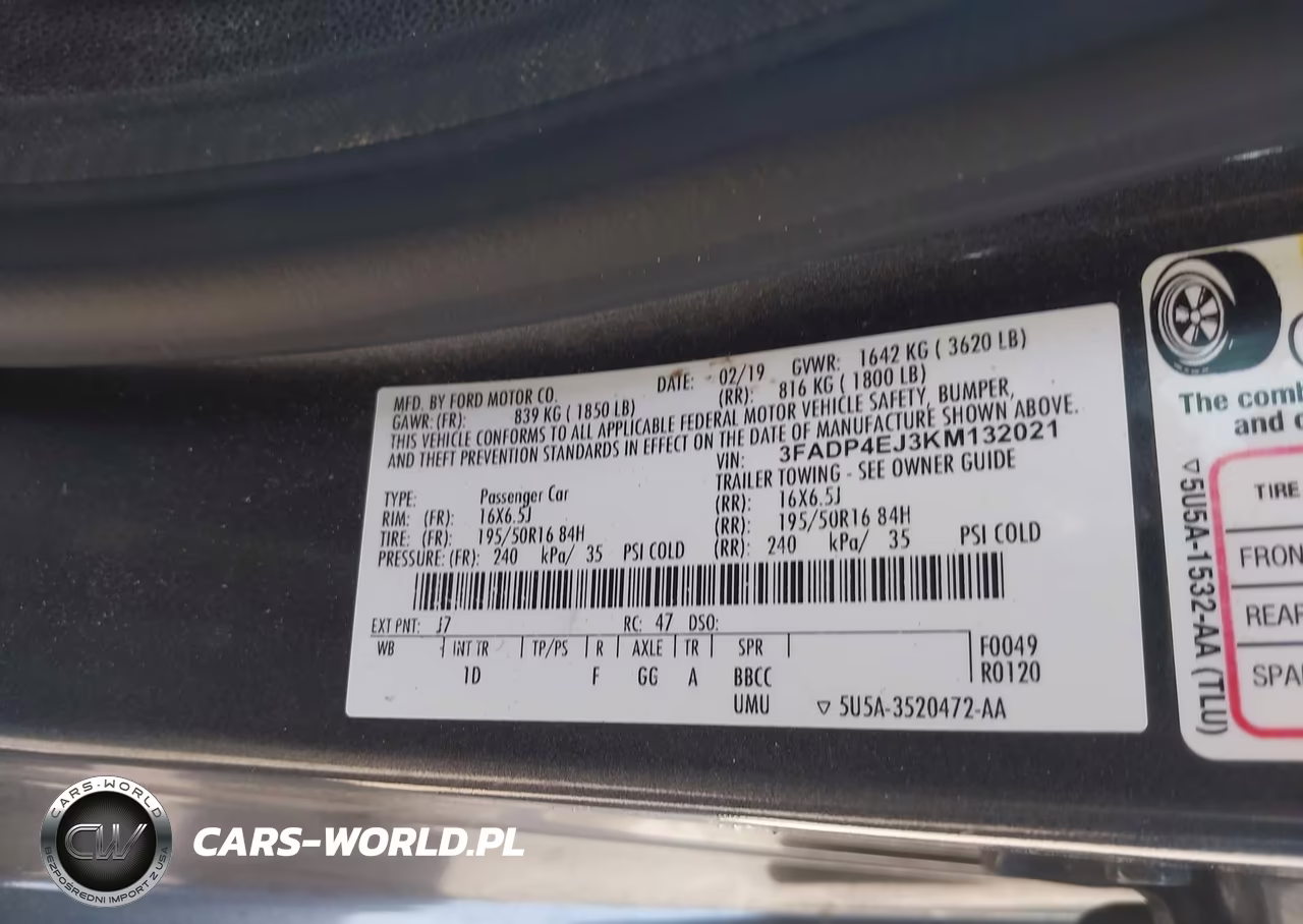 2019 Ford Fiesta Se VIN:3FADP4EJ3KM132021 - 9