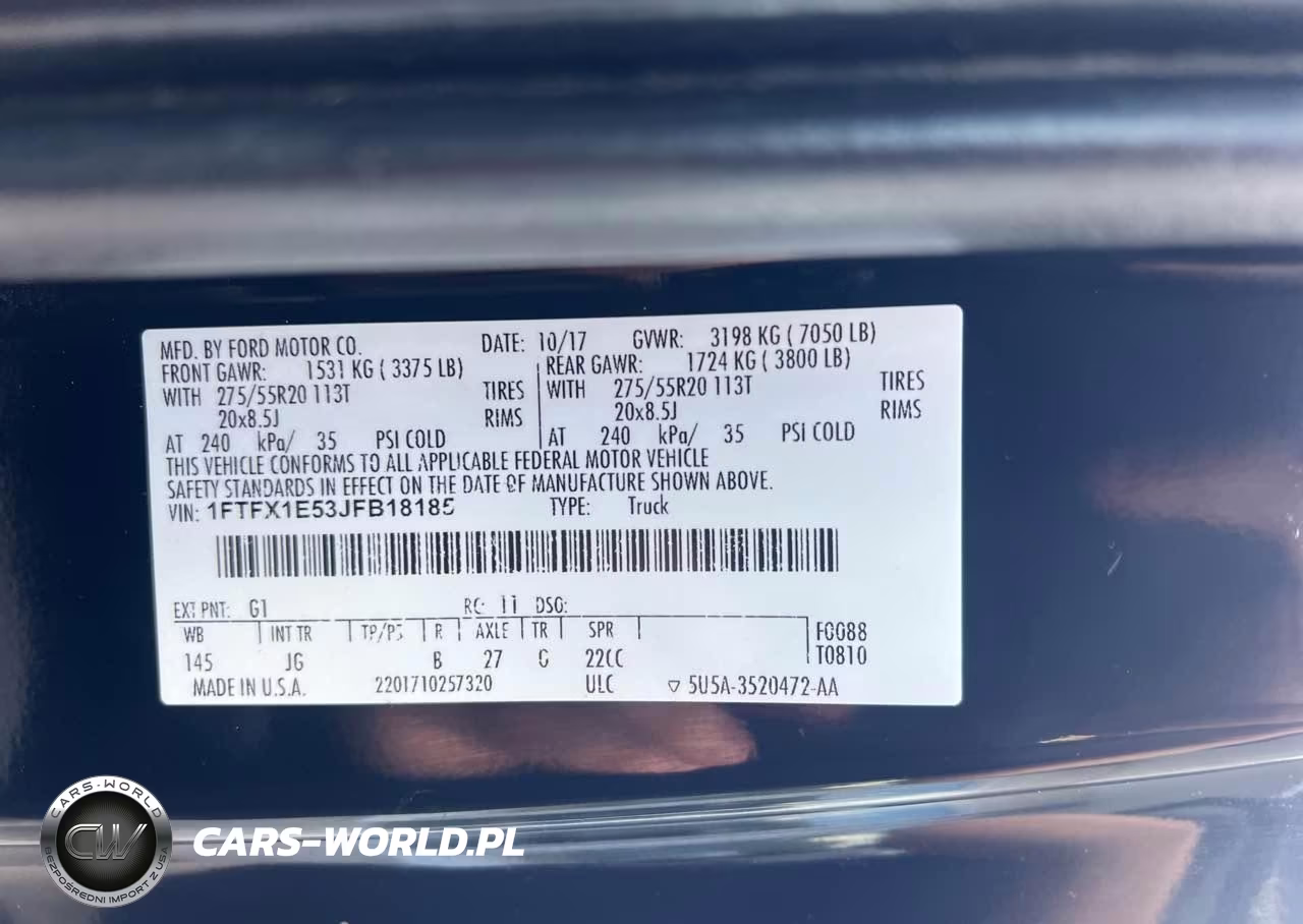 2018 Ford F150 Super Cab VIN:1FTFX1E53JFB18185 - 9