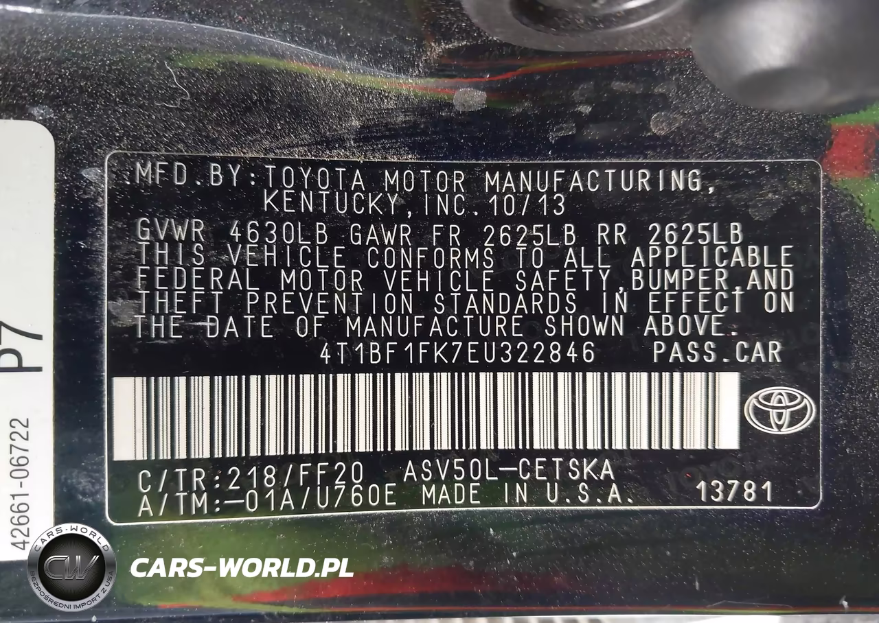 2014 Toyota Camry Se VIN:4T1BF1FK7EU322846 - 9