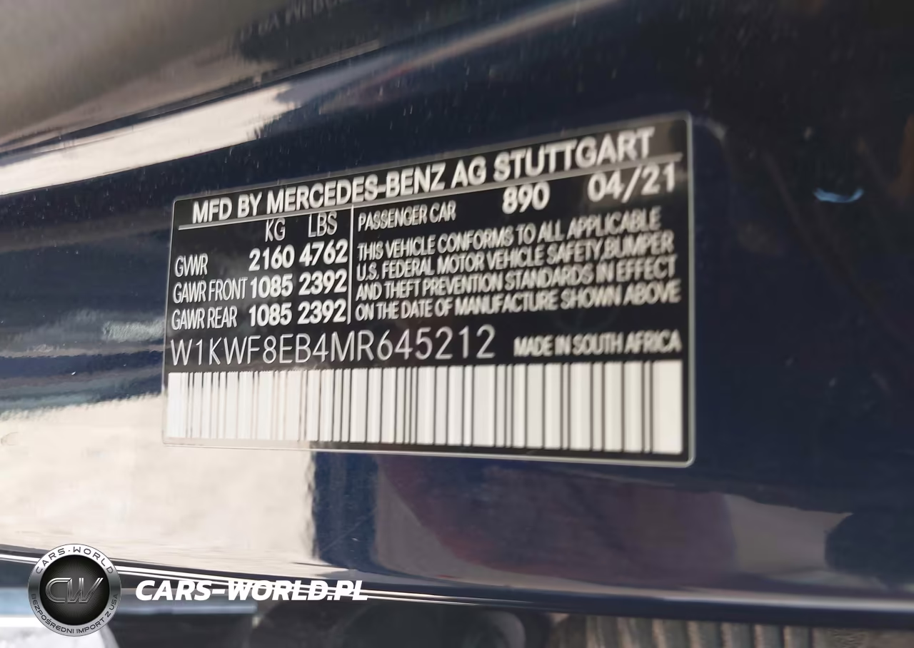 2021 Mercedes-Benz C 300 4Matic VIN:W1KWF8EB4MR645212 - 9