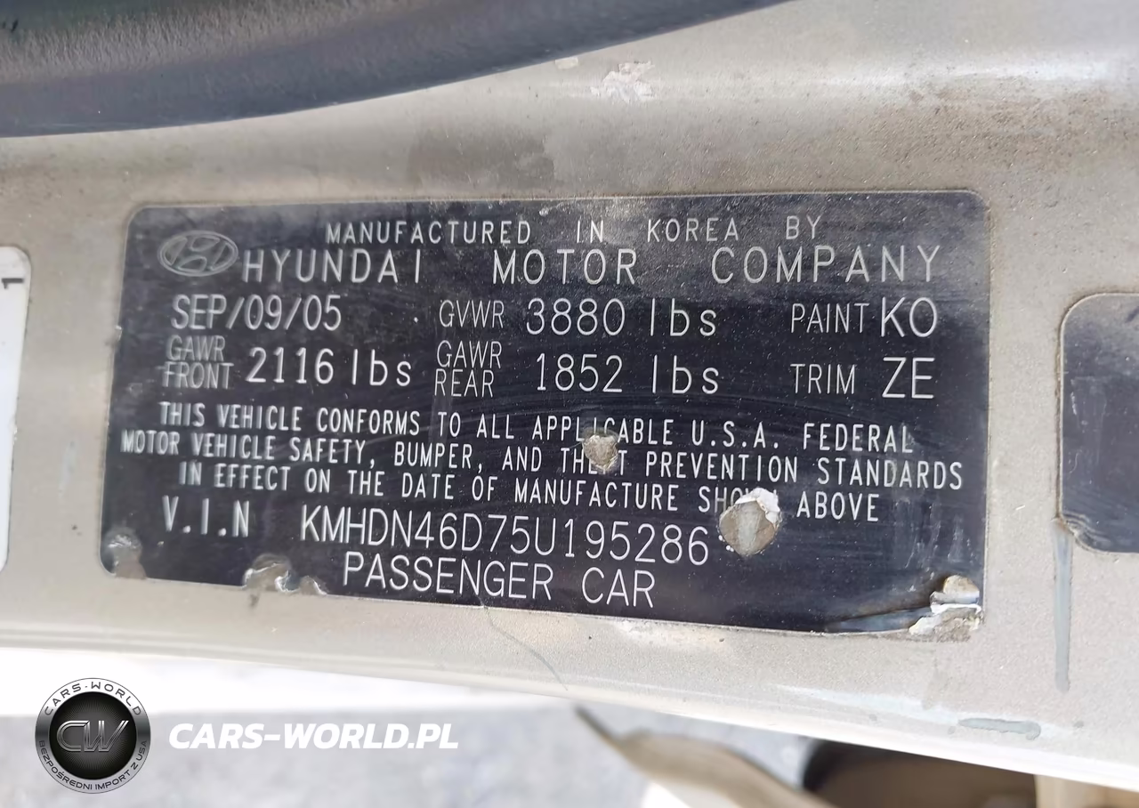 2005 Hyundai Elantra Gls-Gt VIN:KMHDN46D75U195286 - 9