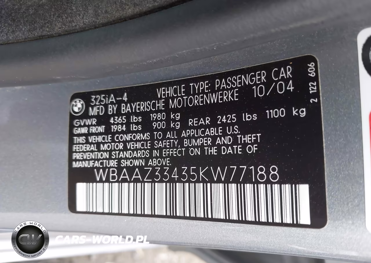 2005 BMW 325I VIN:WBAAZ33435KW77188 - 9