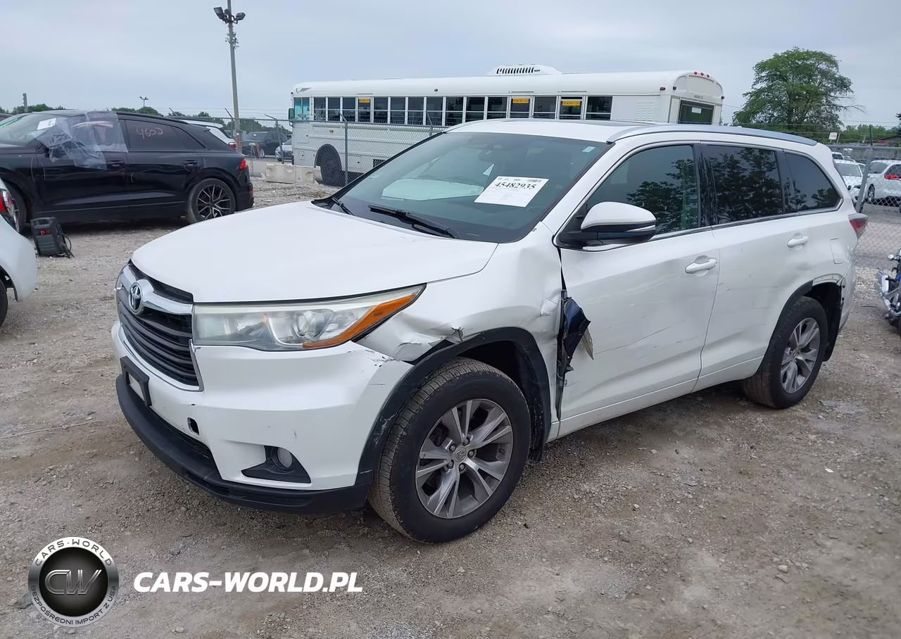 2015 Toyota Highlander Xle V6 VIN:5TDJKRFH5FS129647 - 2