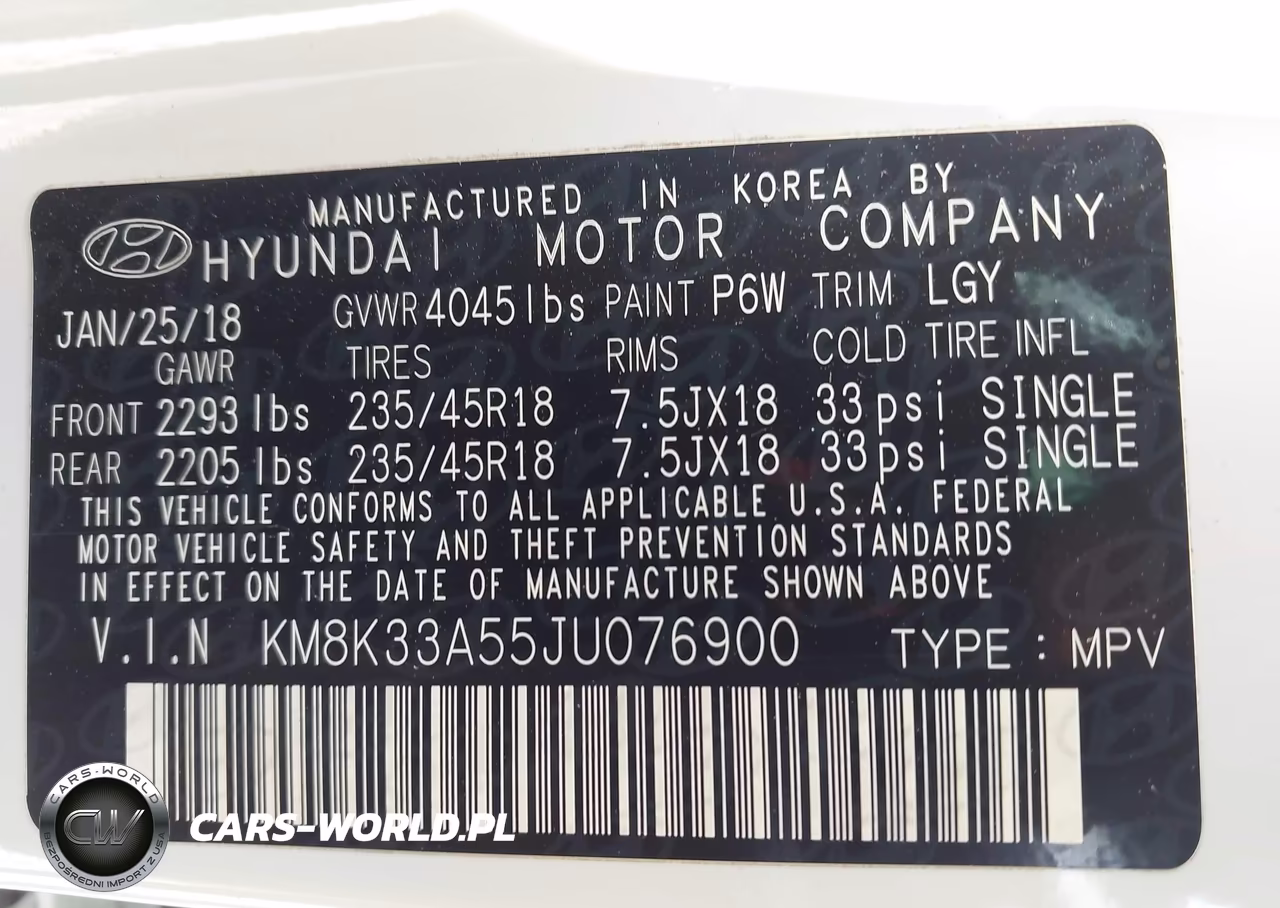 2018 Hyundai Kona Limited VIN:KM8K33A55JU076900 - 9
