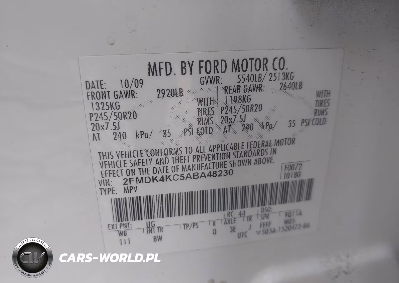 2010 Ford Edge Limited VIN:2FMDK4KC5ABA48230 - 9