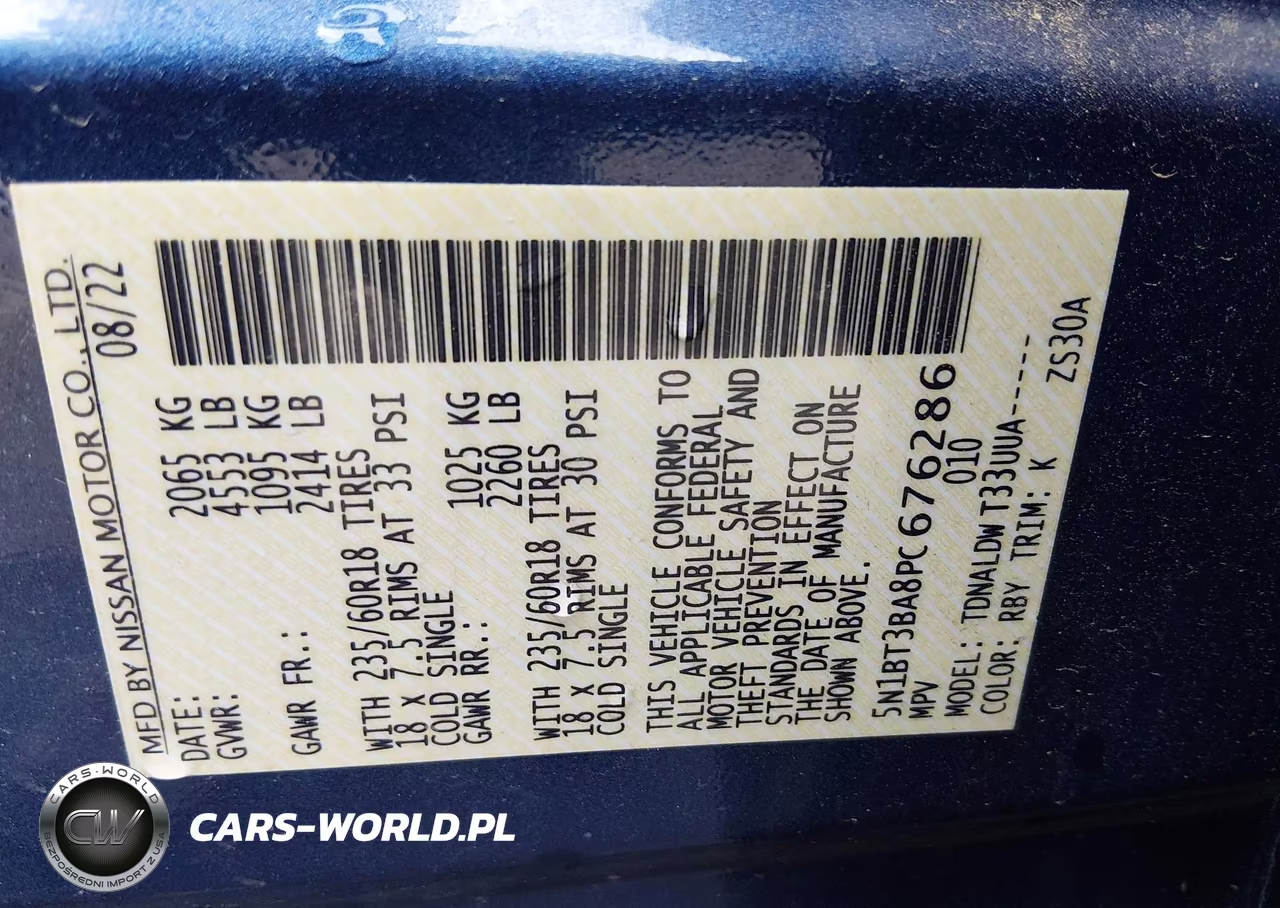 2023 Nissan Rogue Sv Fwd VIN:5N1BT3BA8PC676286 - 9