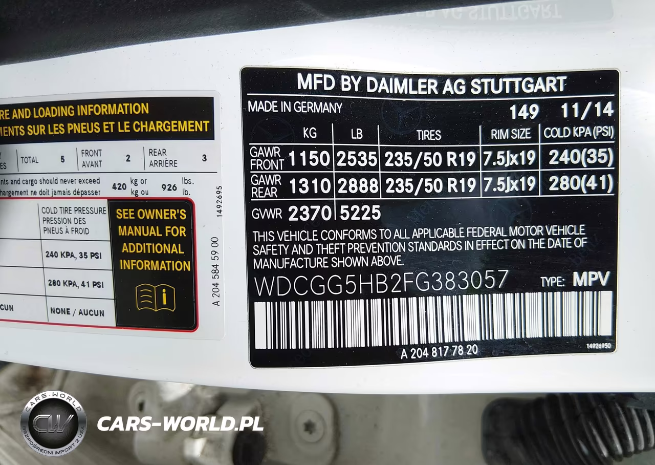 2015 Mercedes-Benz Glk 350 VIN:WDCGG5HB2FG383057 - 9