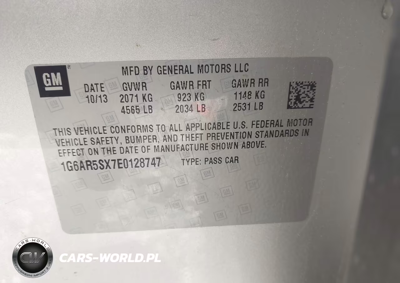 2014 Cadillac Cts Luxury VIN:1G6AR5SX7E0128747 - 9