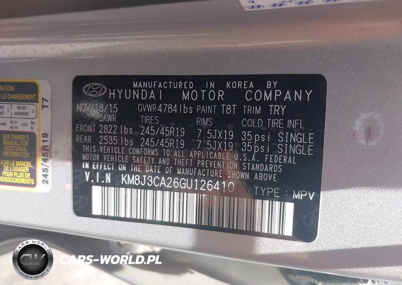 2016 Hyundai Tucson Limited VIN:KM8J3CA26GU126410 - 9