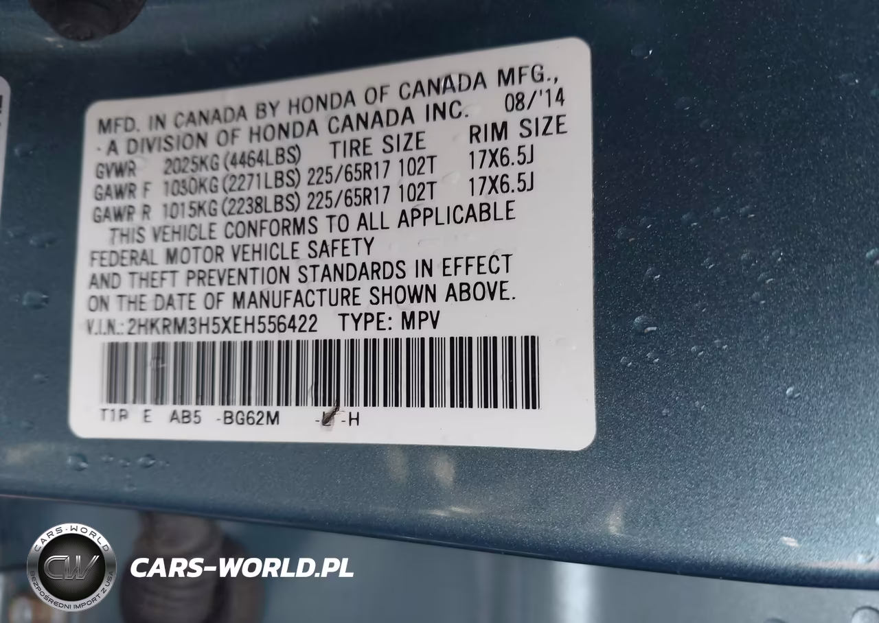 2014 Honda Cr-V Ex VIN:2HKRM3H5XEH556422 - 9