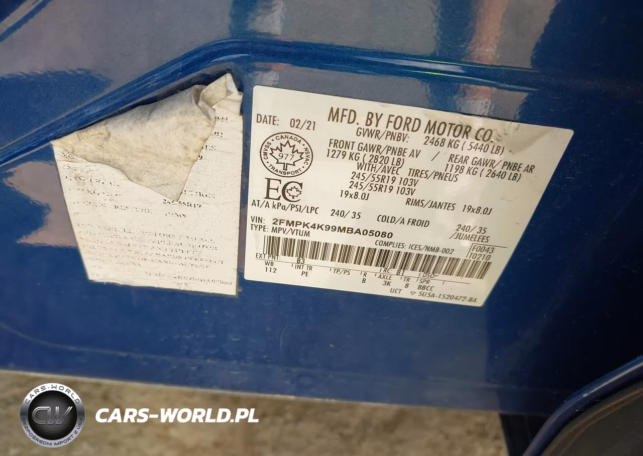 2021 Ford Edge Titanium VIN:2FMPK4K99MBA05080 - 9