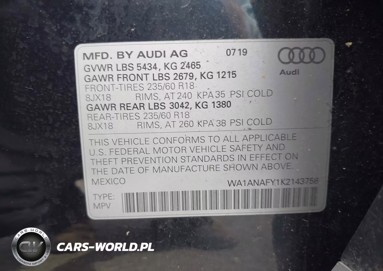 2019 Audi Q5 45 Premium VIN:WA1ANAFY1K2143758 - 9