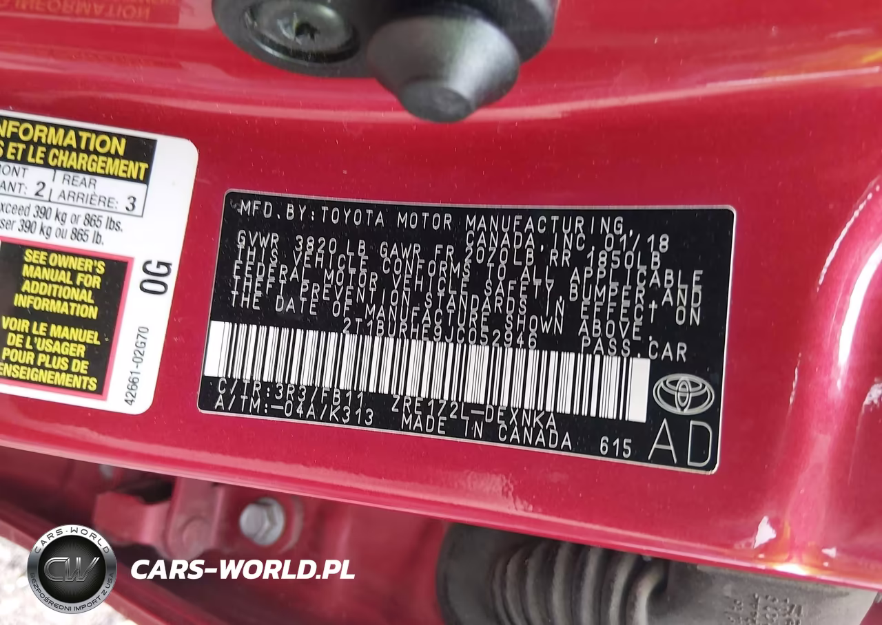 2018 TOYOTA COROLLA L VIN:2T1BURHE9JC052946 - 9