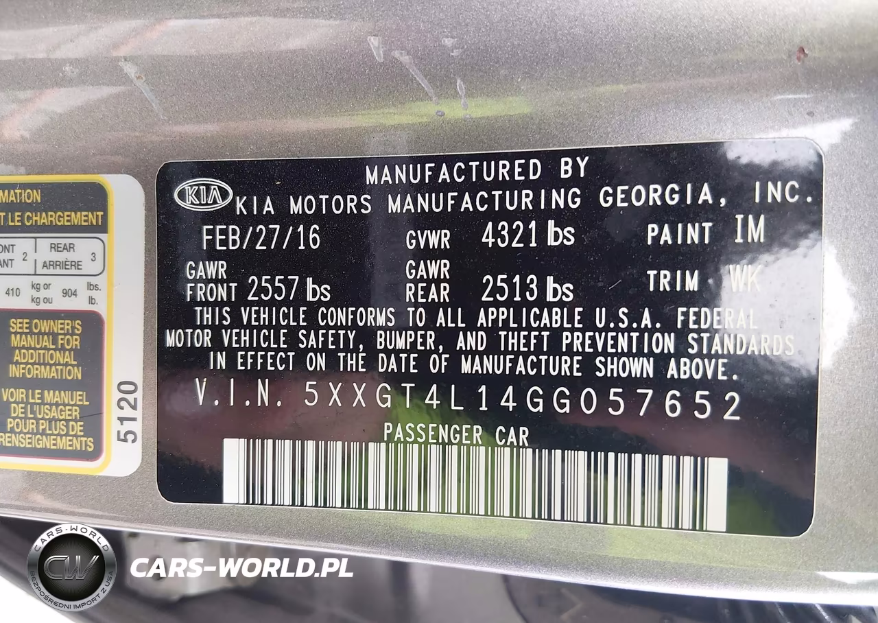 2016 Kia Optima Lx Turbo VIN:5XXGT4L14GG057652 - 9