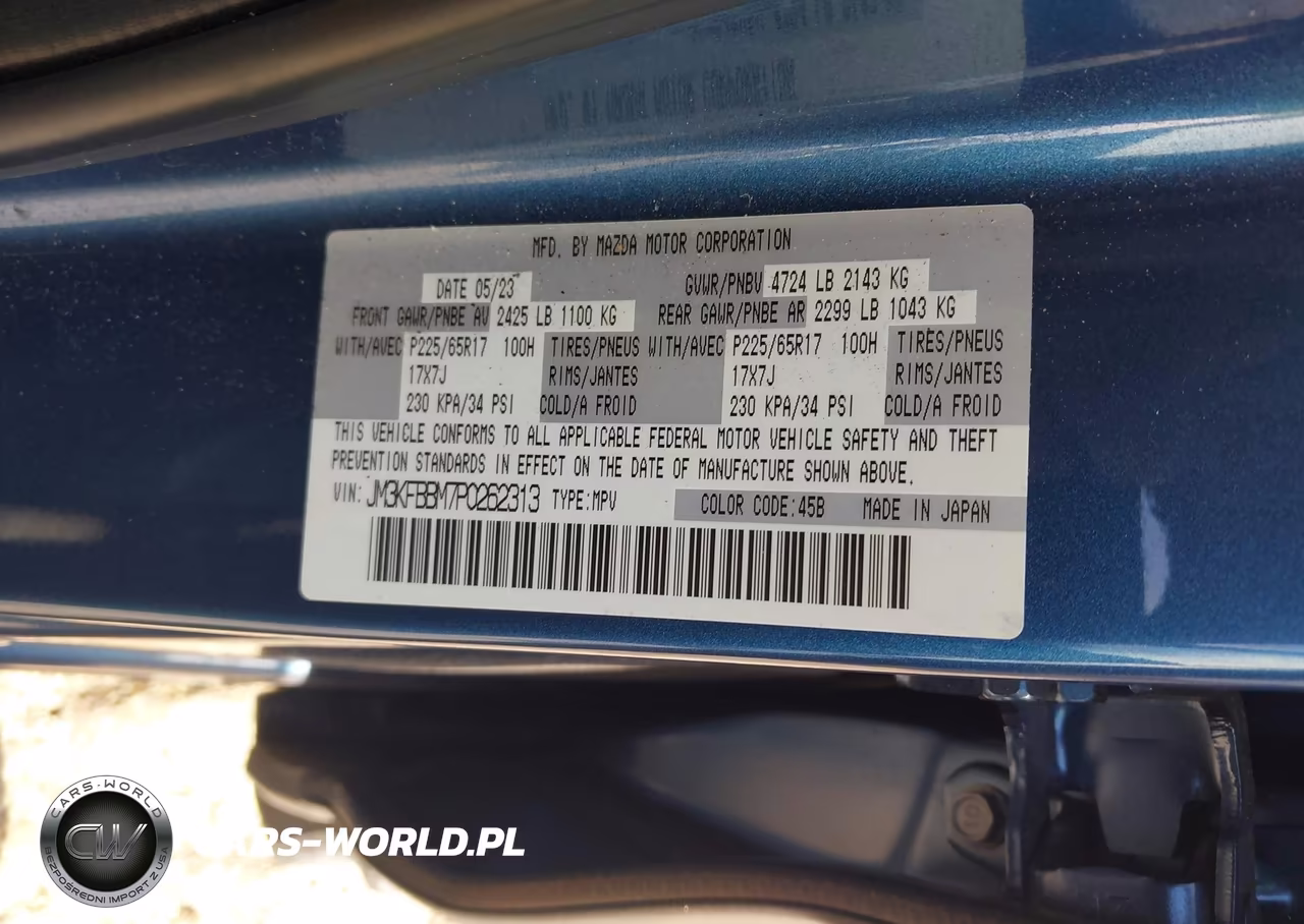 2023 Mazda Cx-5 2.5 S Select VIN:JM3KFBBM7P0262313 - 9