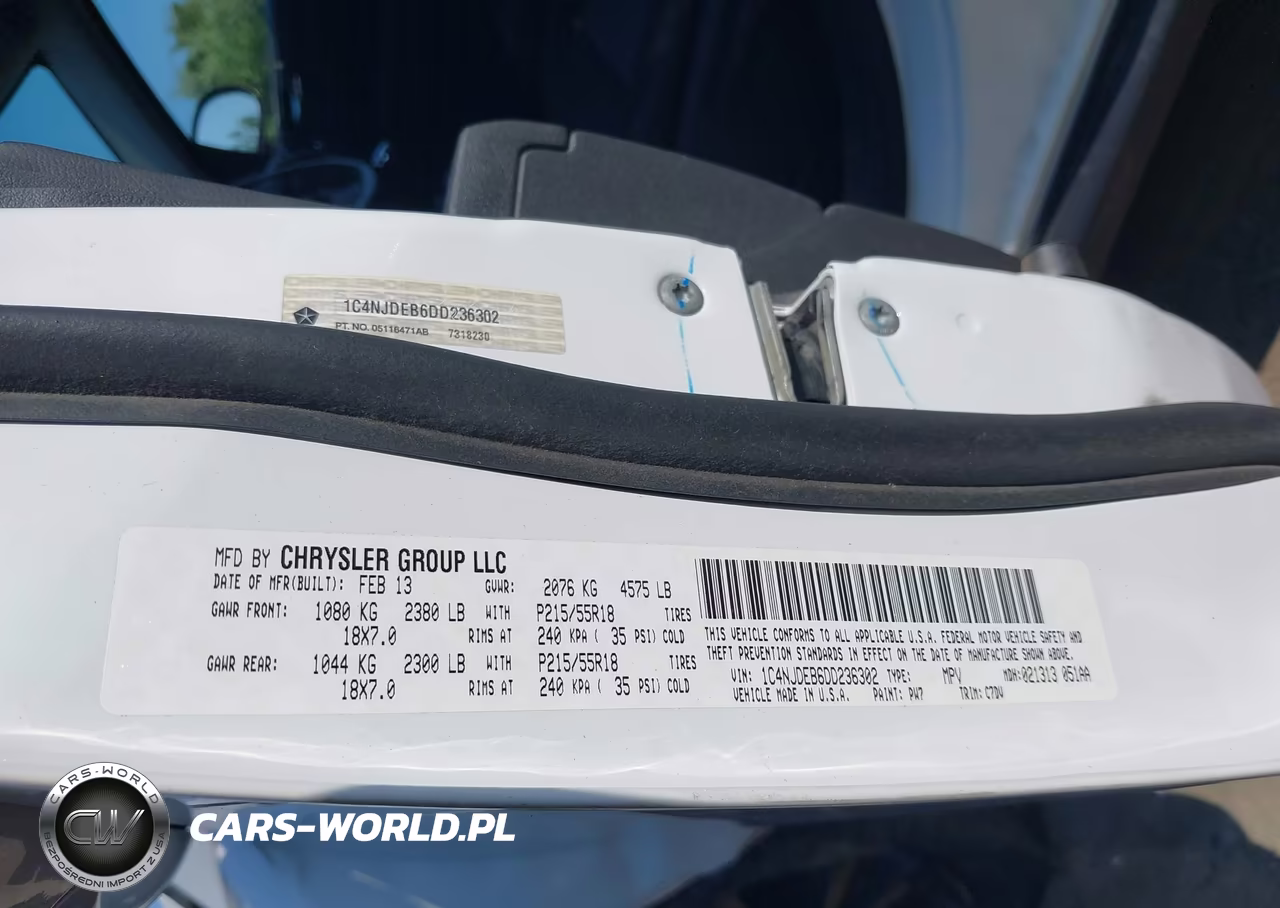 2013 Jeep Compass Latitude VIN:1C4NJDEB6DD236302 - 9