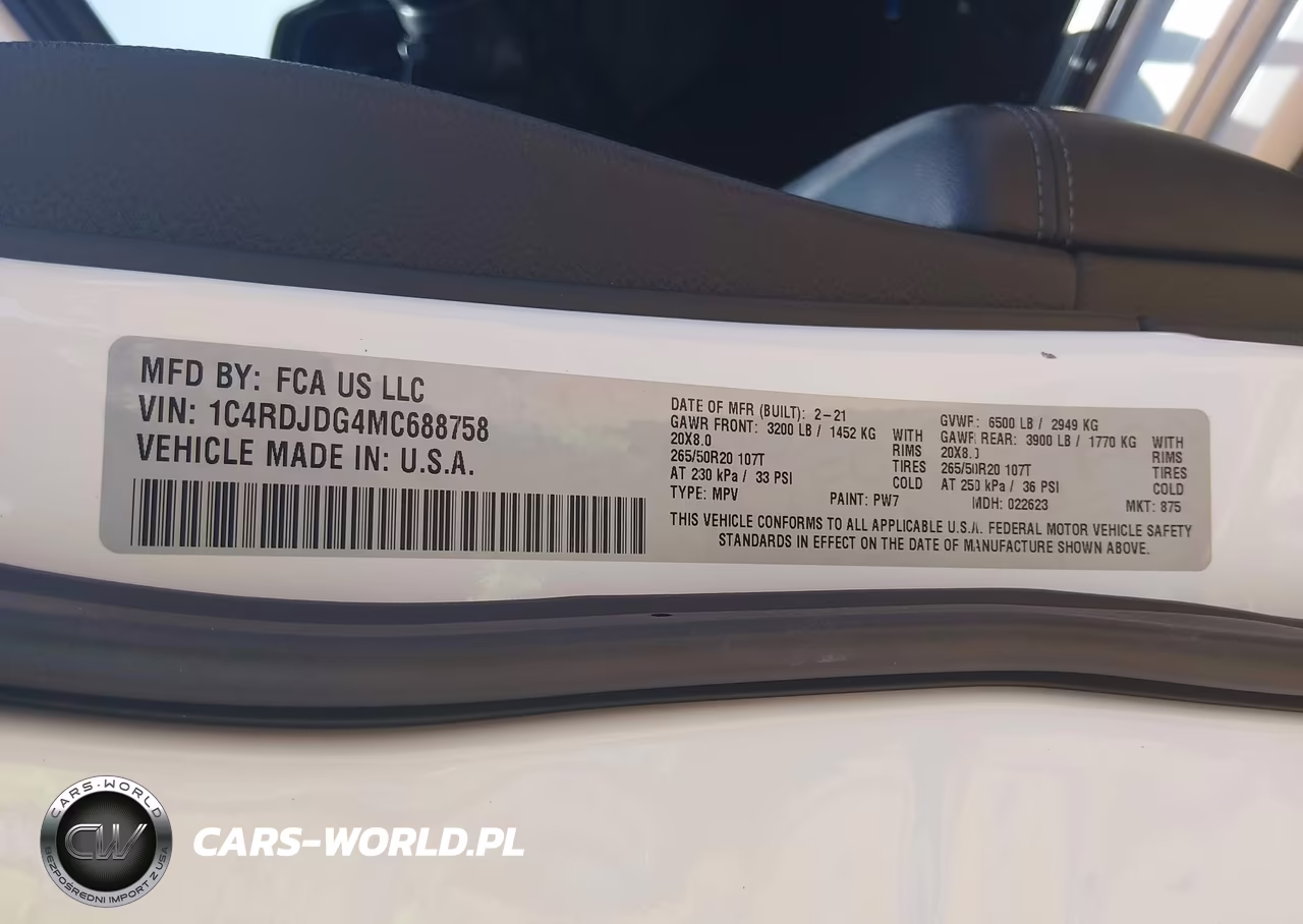 2021 Dodge Durango Gt Plus Awd VIN:1C4RDJDG4MC688758 - 9