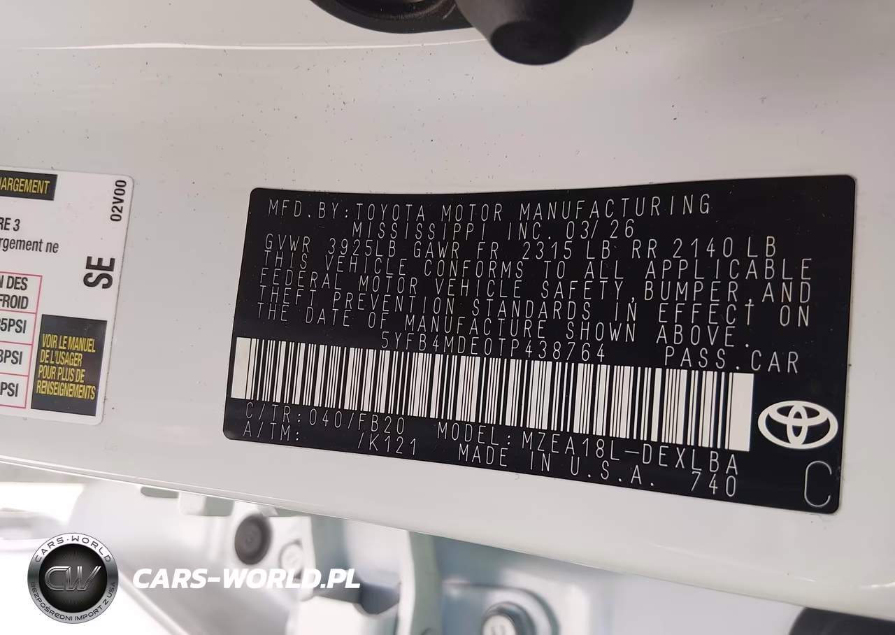 2026 Toyota Corolla Le VIN:5YFB4MDE0TP438764 - 9