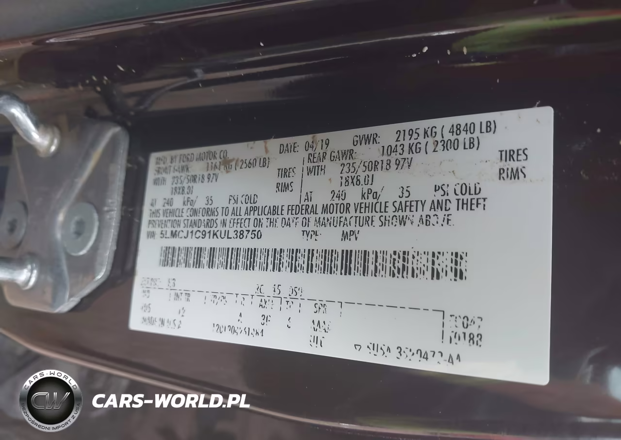 2019 Lincoln Mkc Standard VIN:5LMCJ1C91KUL38750 - 9