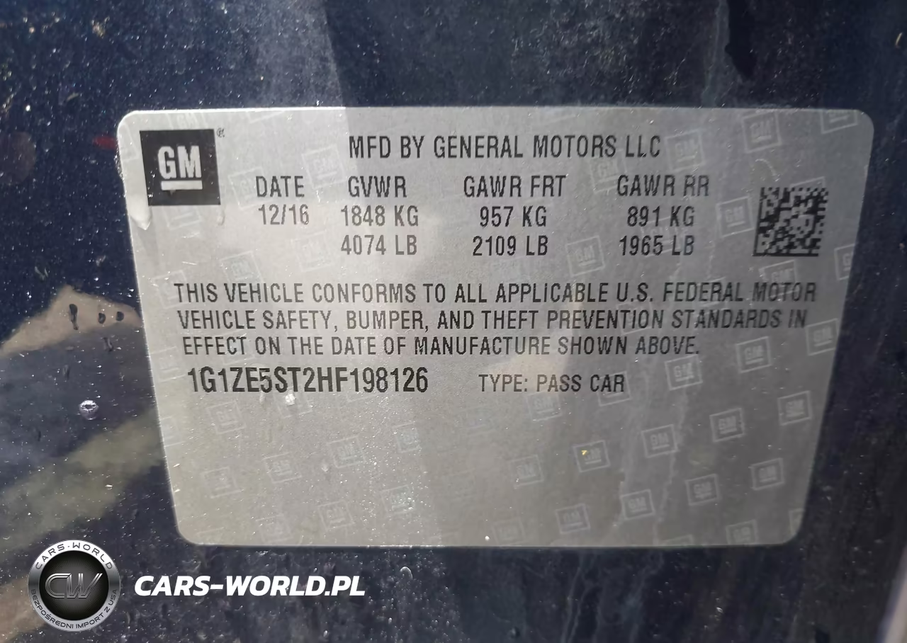 2017 Chevrolet Malibu 1Lt VIN:1G1ZE5ST2HF198126 - 9