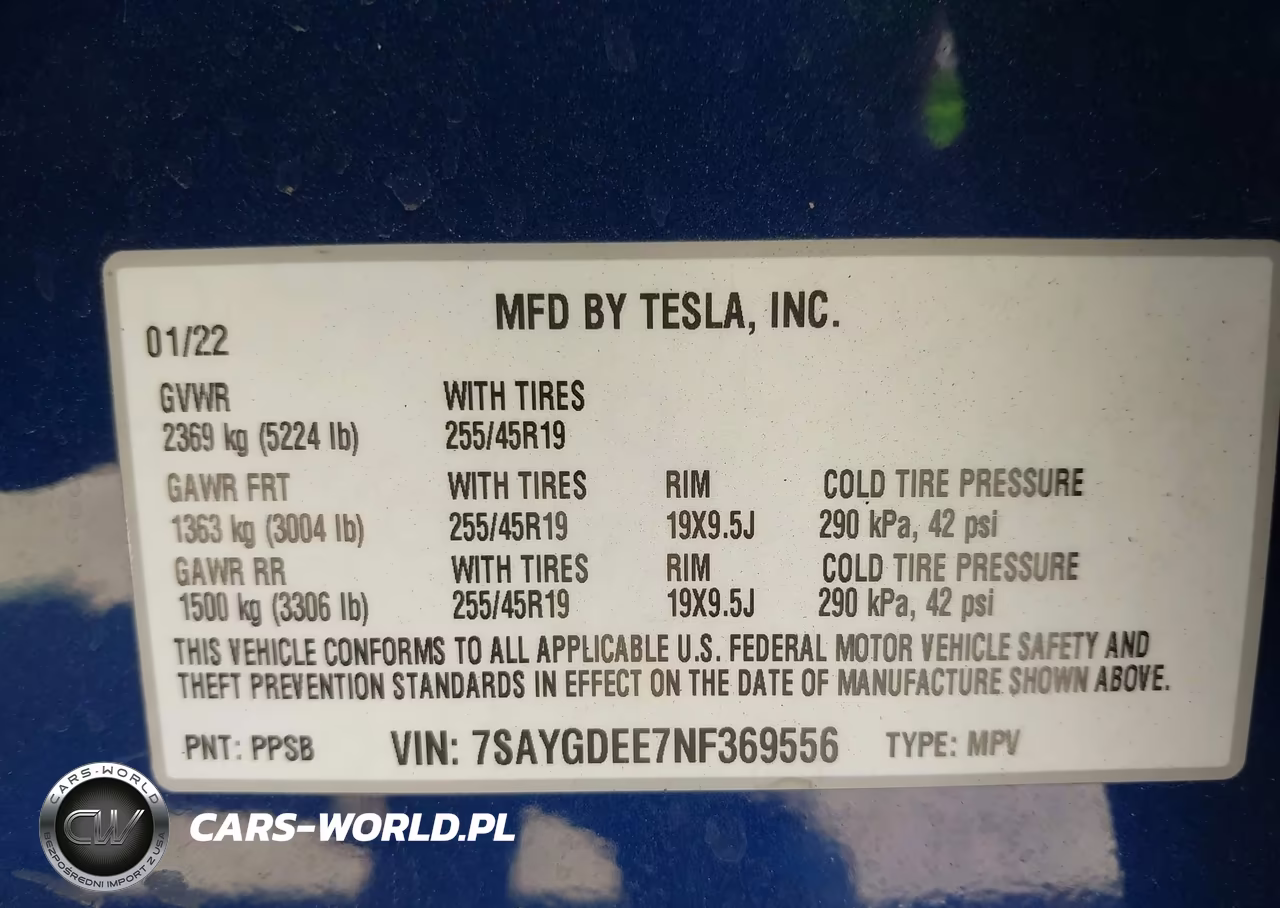 2022 Tesla Model Y VIN:7SAYGDEE7NF369556 - 9