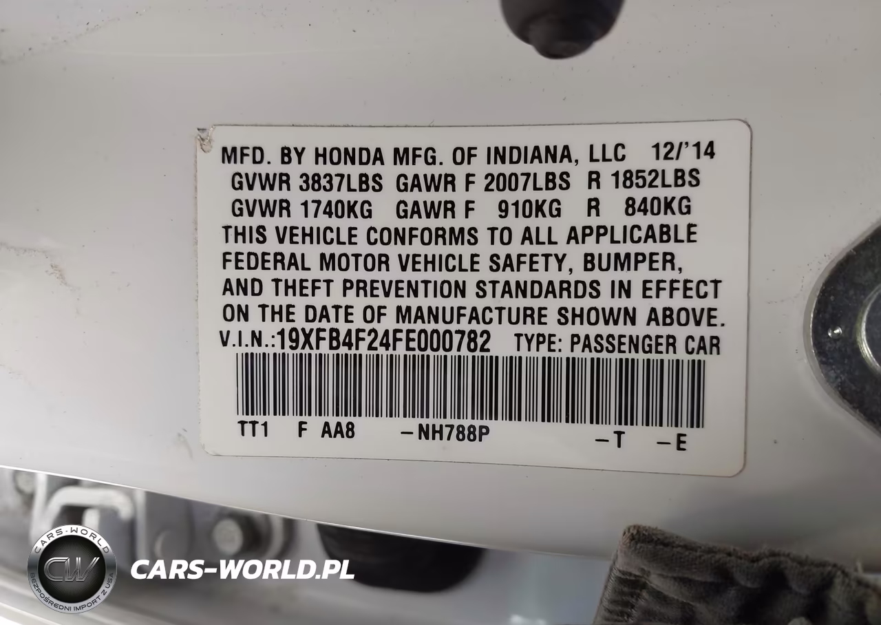 2015 Honda Civic Hybrid VIN:19XFB4F24FE000782 - 9