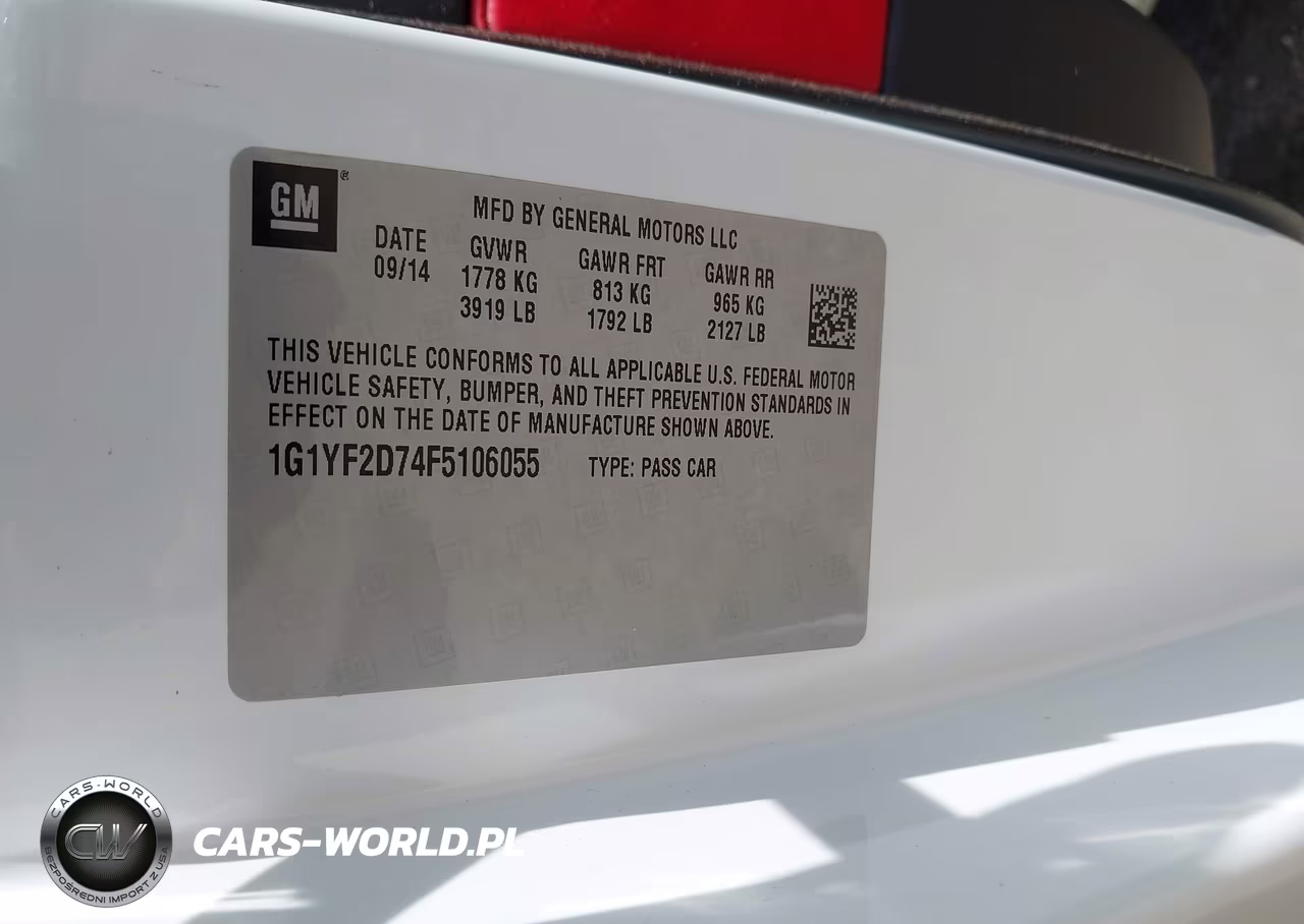 2015 Chevrolet Corvette Stingray VIN:1G1YF2D74F5106055 - 9