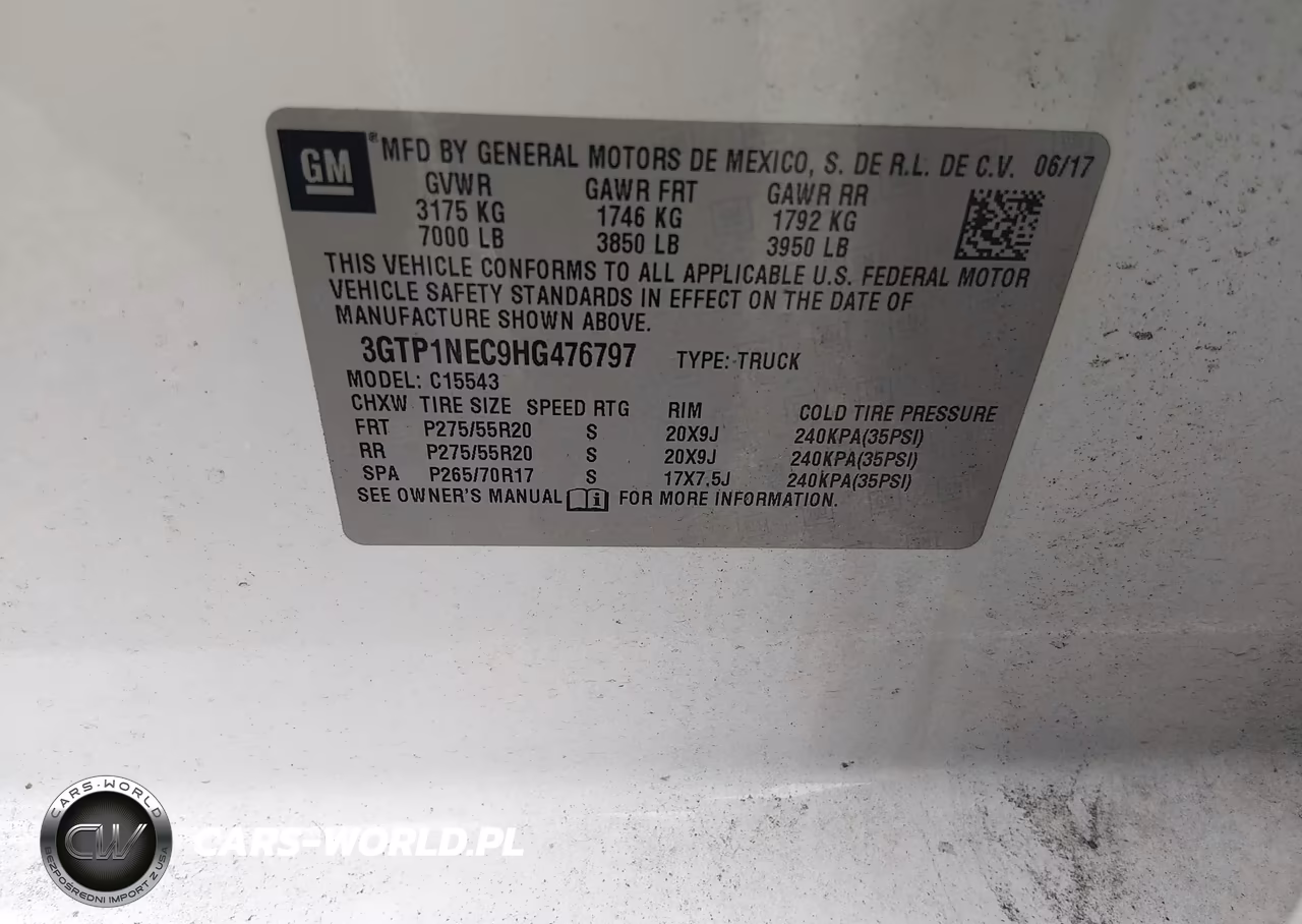 2017 GMC Sierra 1500 Slt VIN:3GTP1NEC9HG476797 - 9